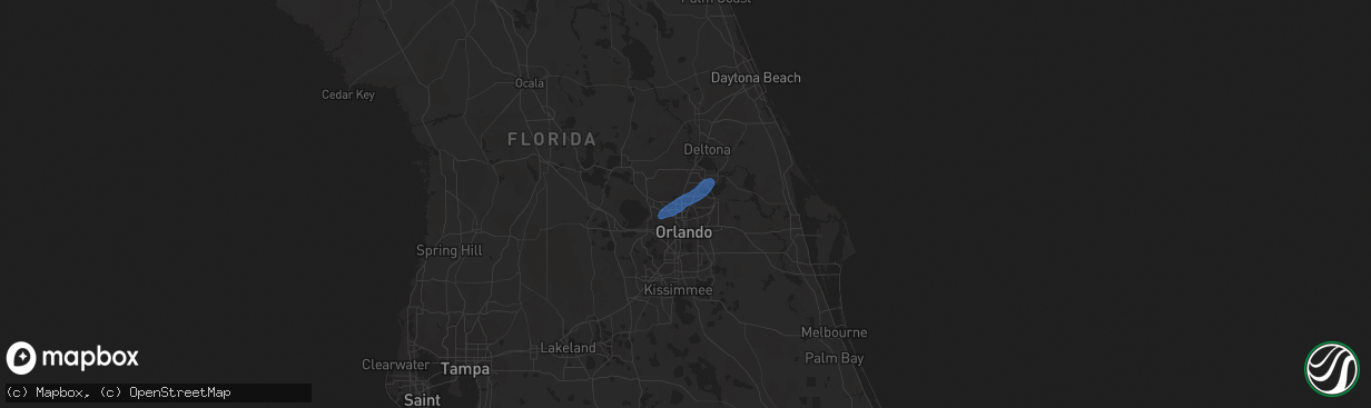 Hail map in Altamonte Springs, FL on February 6, 2021