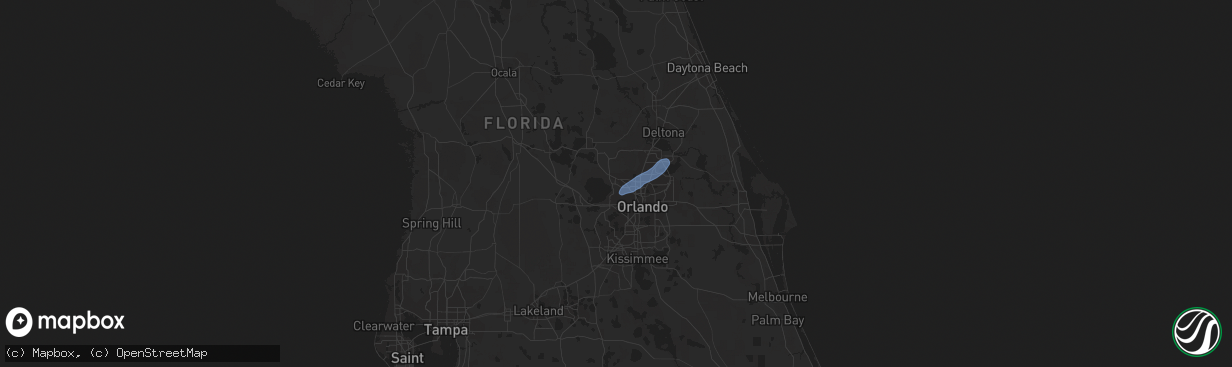 Hail map in Apopka, FL on February 6, 2021