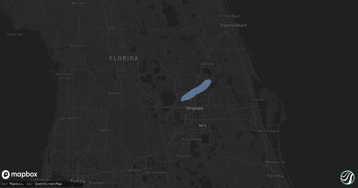Hail map in Apopka, FL on February 6, 2021