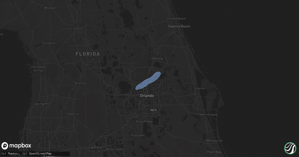 Hail map in Longwood, FL on February 6, 2021