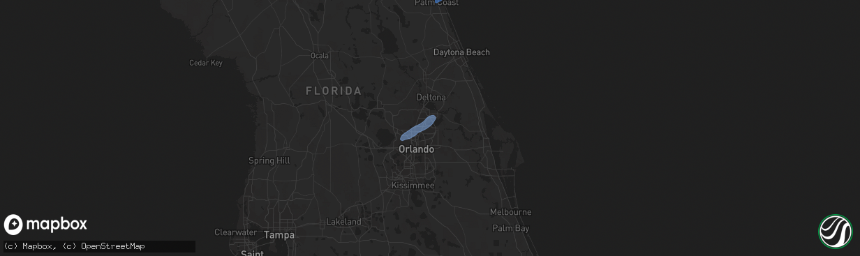 Hail map in Winter Springs, FL on February 6, 2021