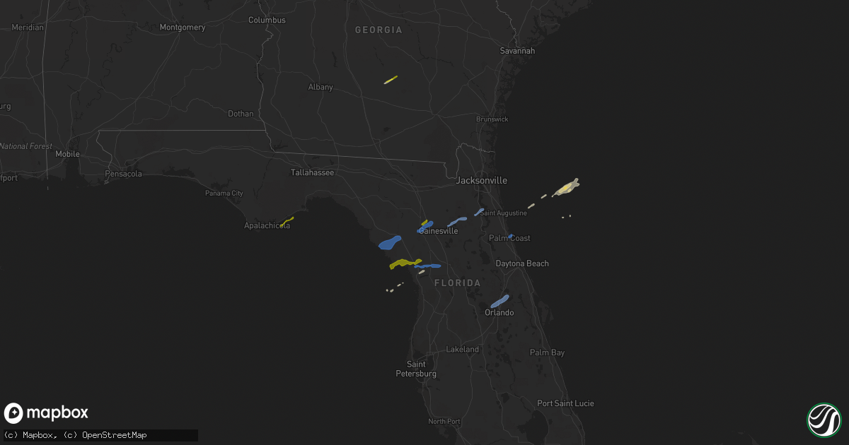 Hail map on February 6, 2021