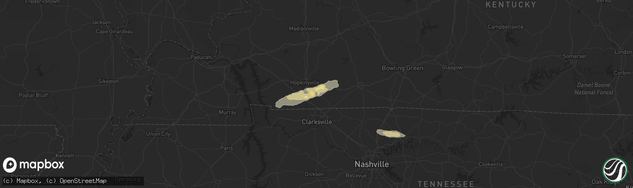 Hail map in Pembroke, KY on February 6, 2025