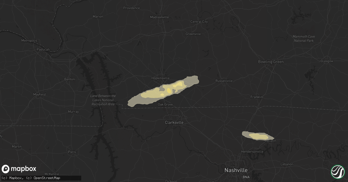 Hail map in Pembroke, KY on February 6, 2025