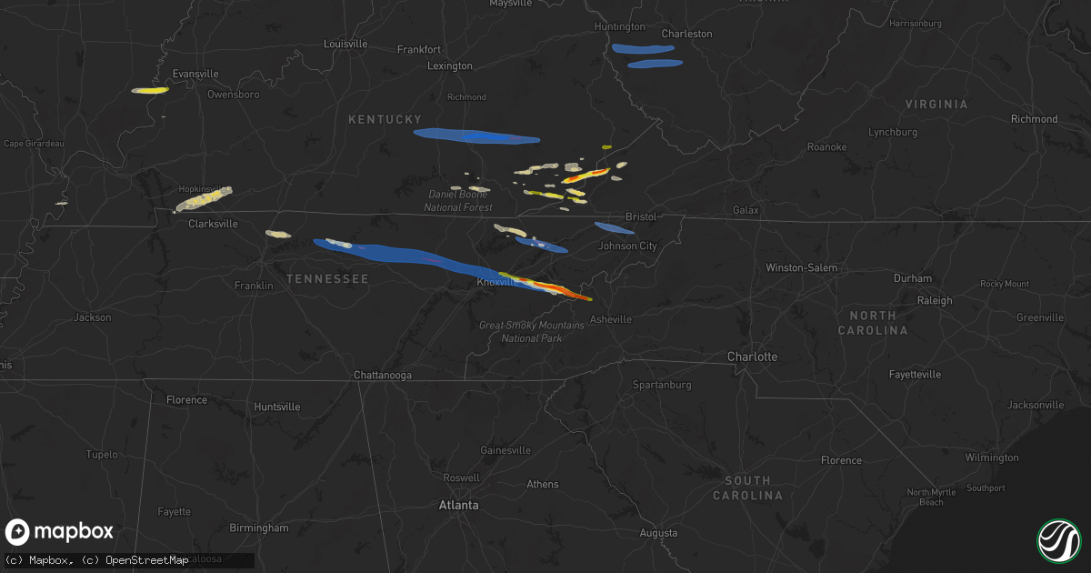 Hail map on February 6, 2025