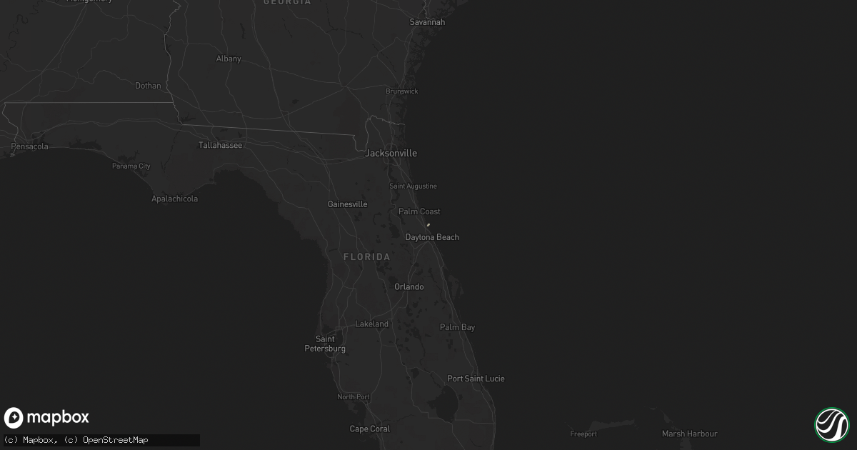 Hail map in Florida on February 7, 2011