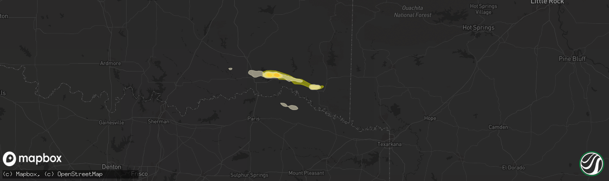 Hail map in Garvin, OK on February 7, 2013