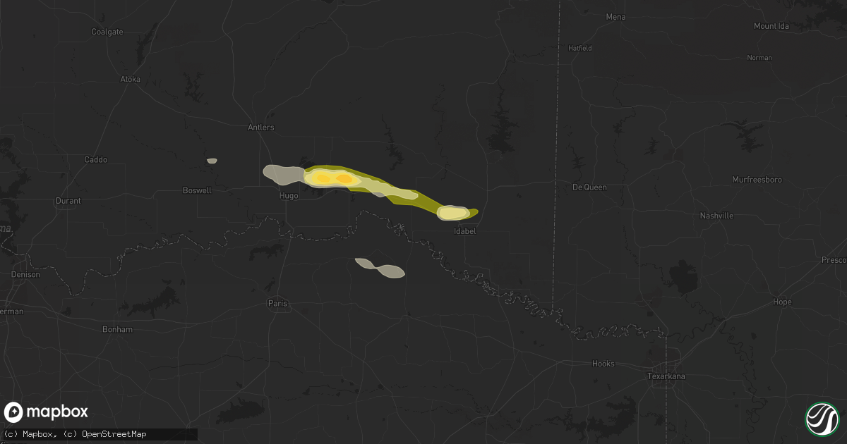 Hail map in Garvin, OK on February 7, 2013