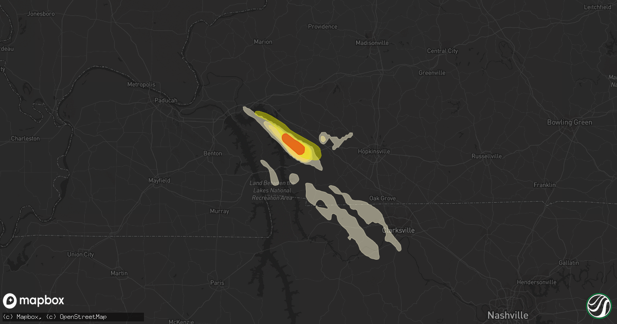 Hail map in Cadiz, KY on February 7, 2017