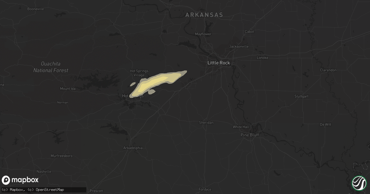 Hail map in Benton, AR on February 7, 2019