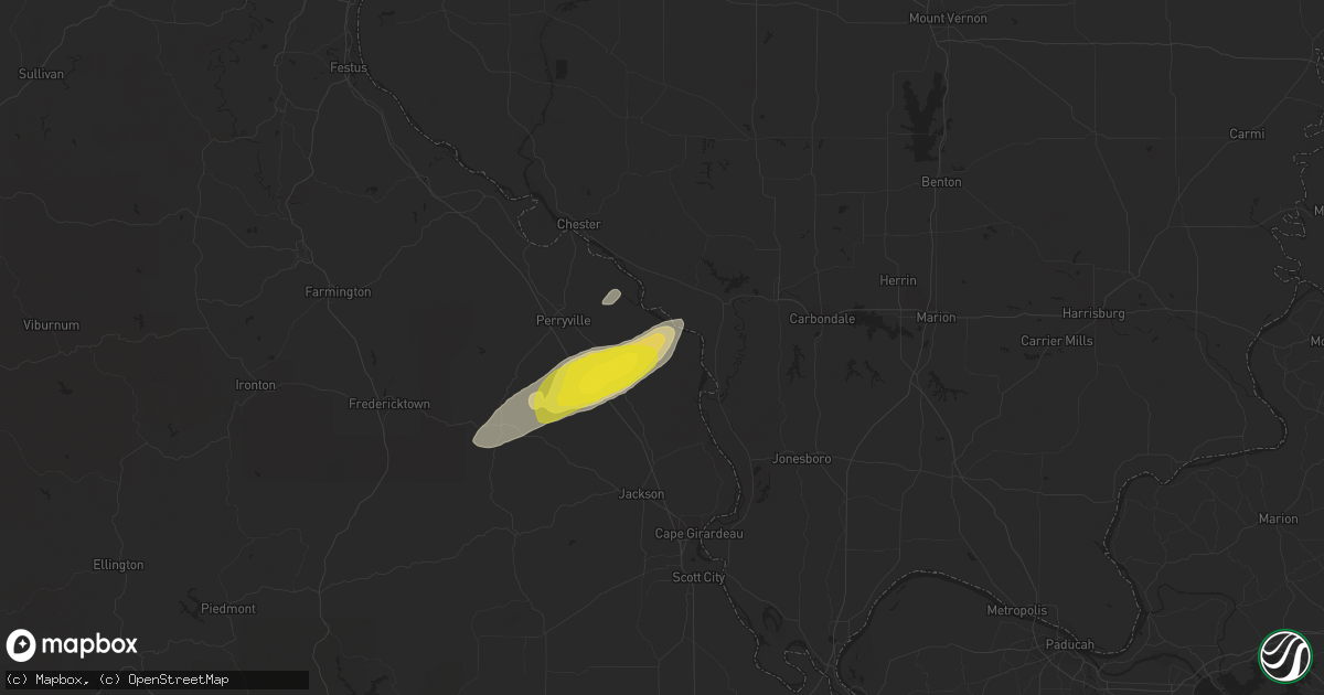 Hail map in Frohna, MO on February 7, 2019