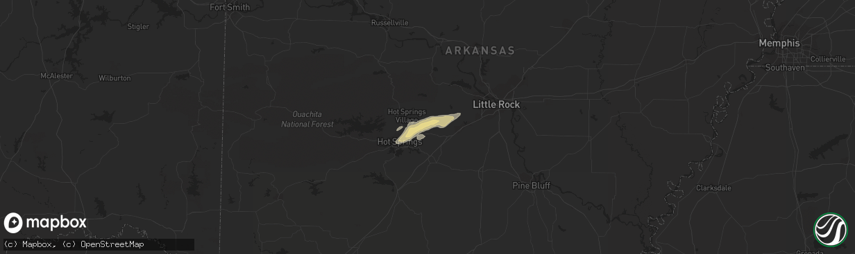 Hail map in Lonsdale, AR on February 7, 2019