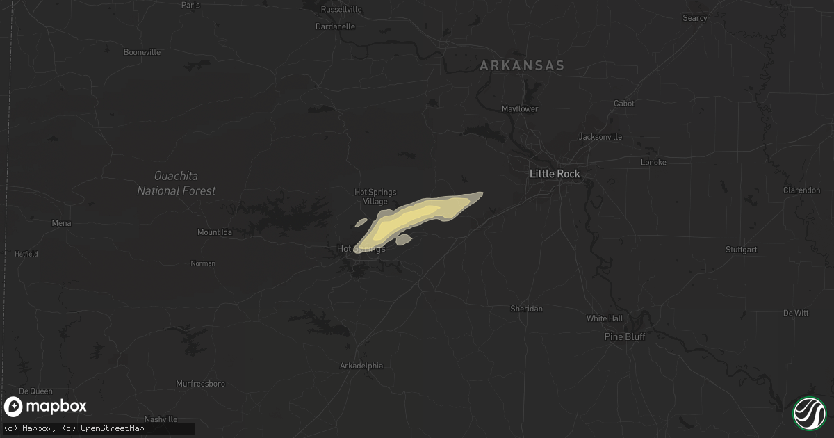 Hail map in Lonsdale, AR on February 7, 2019
