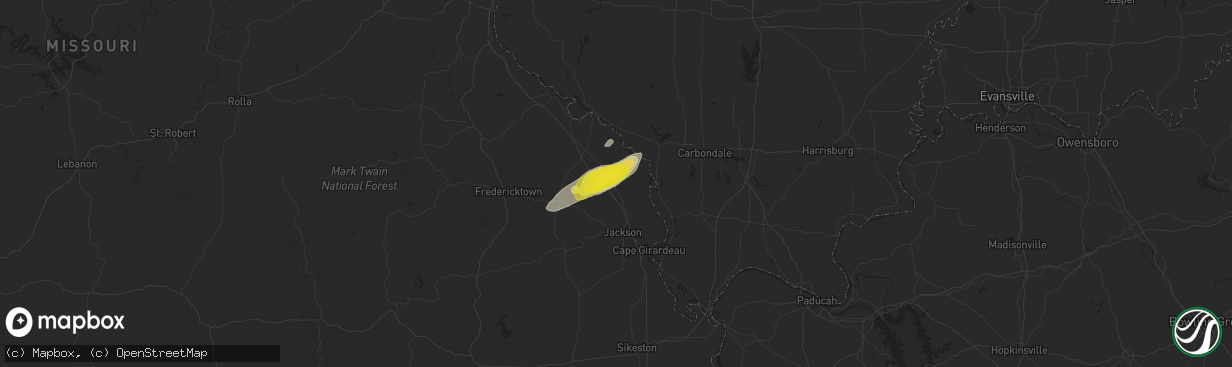 Hail map in Old Appleton, MO on February 7, 2019