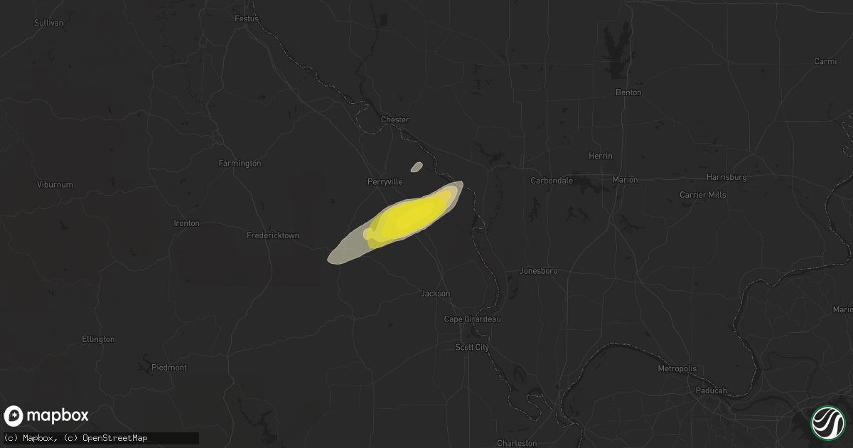 Hail map in Old Appleton, MO on February 7, 2019