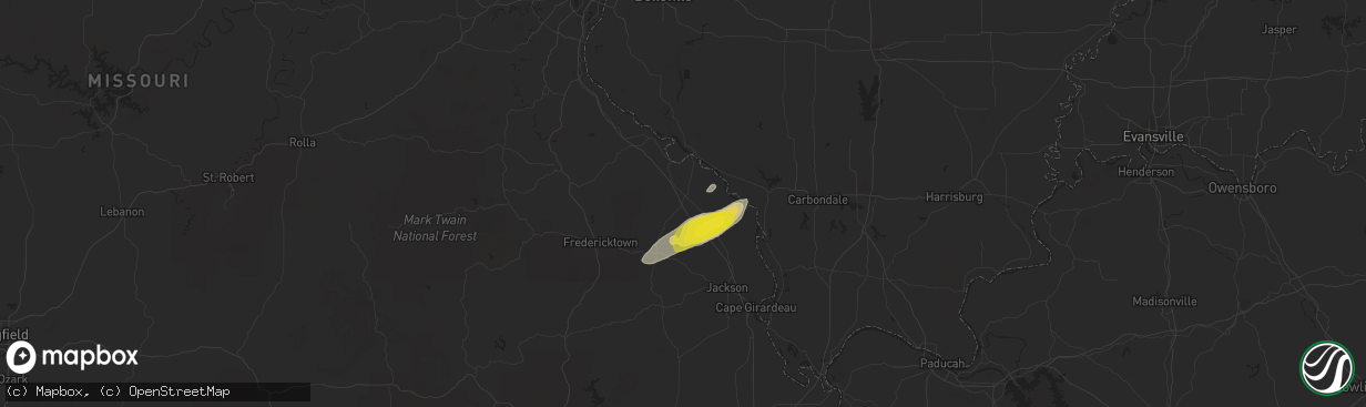 Hail map in Perryville, MO on February 7, 2019