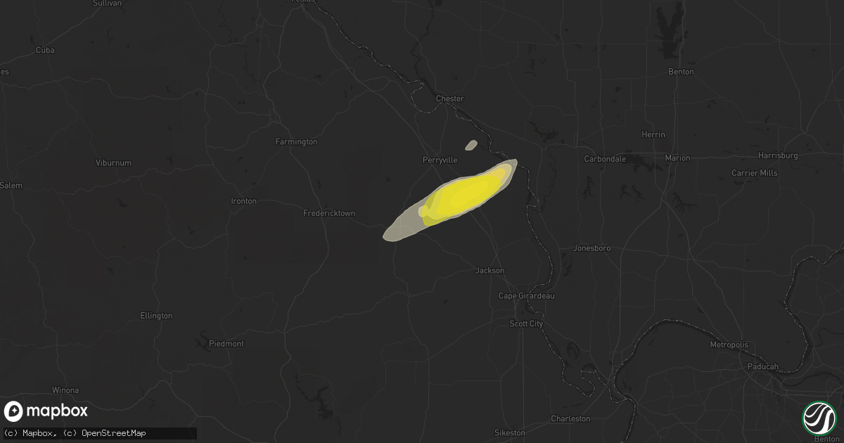 Hail map in Sedgewickville, MO on February 7, 2019