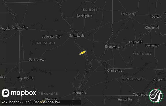 Hail map preview on 02-07-2019