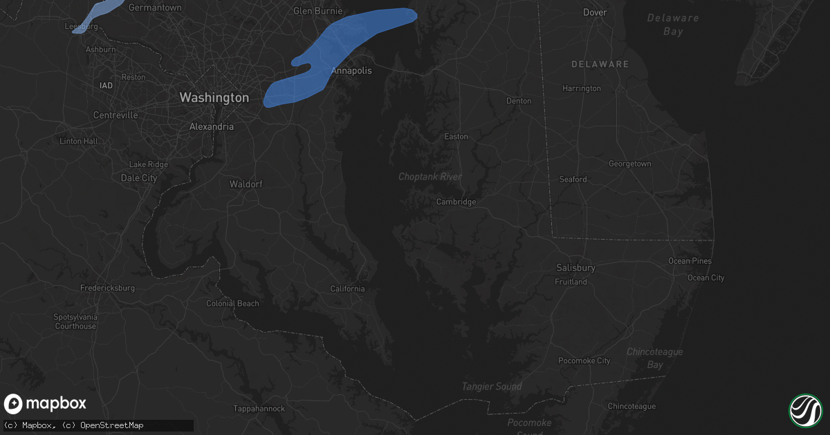 Hail map in Severna Park, MD on February 7, 2020