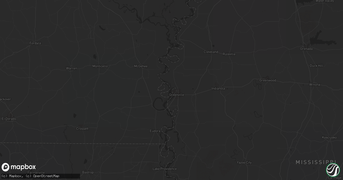 Hail map in Sunset, LA on February 8, 2023