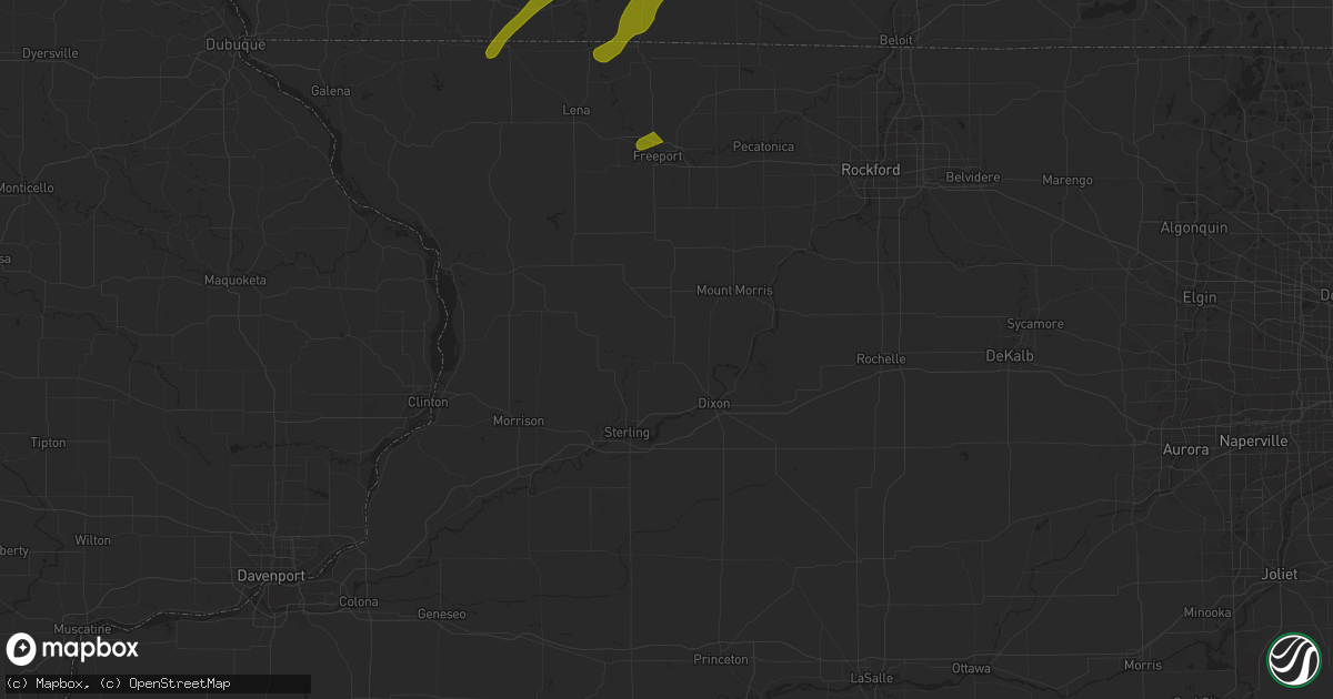 Hail map in Brooklyn, WI on February 8, 2024