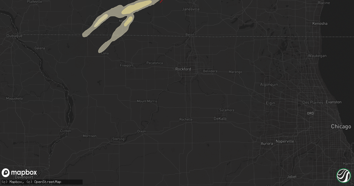 Hail map in Fort Atkinson, WI on February 8, 2024