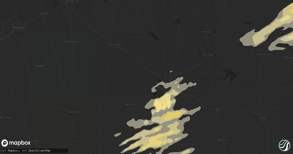 Hail map in San Angelo, TX on February 9, 2013