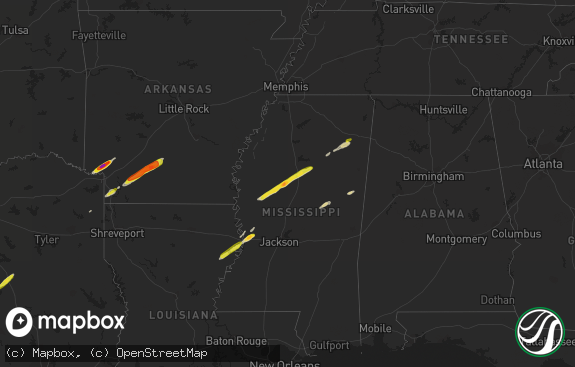 Hail map preview on 02-09-2020