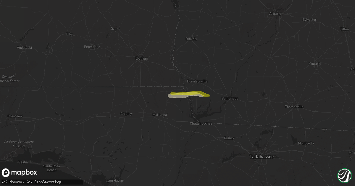 Hail map in Bascom, FL on February 9, 2021