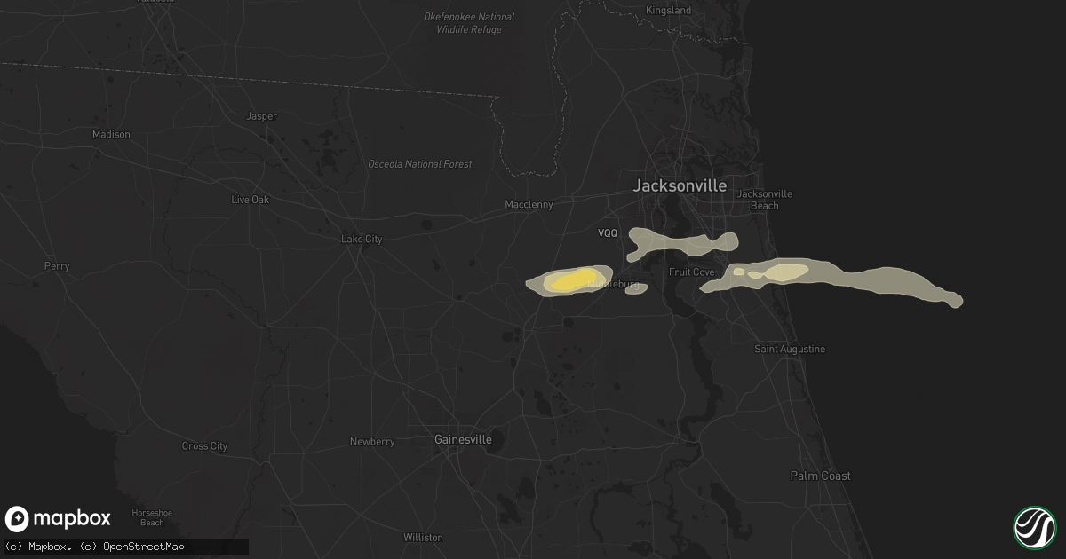 Hail map in Lawtey, FL on February 9, 2021