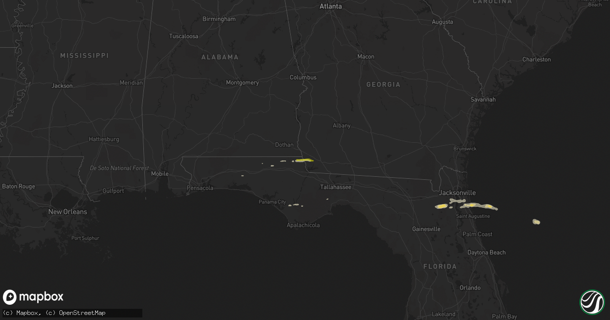 Hail map on February 9, 2021