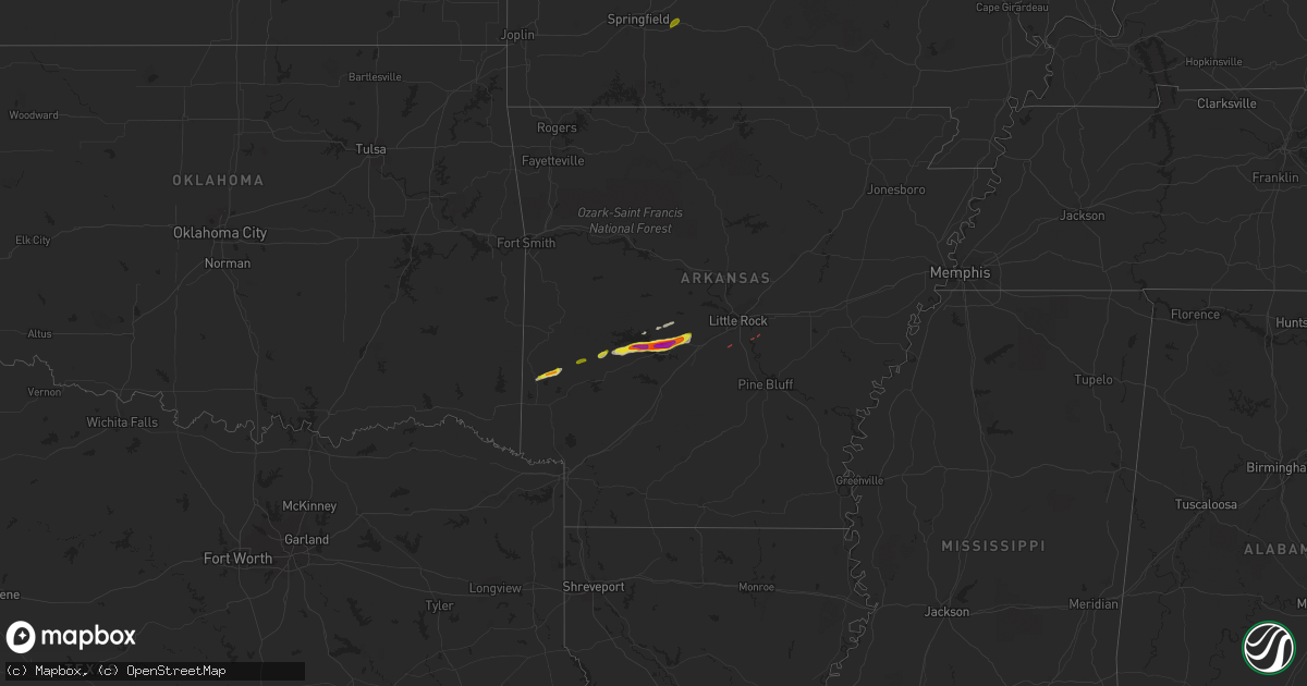 Hail map on February 9, 2024