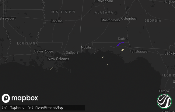 Hail map preview on 02-10-2018