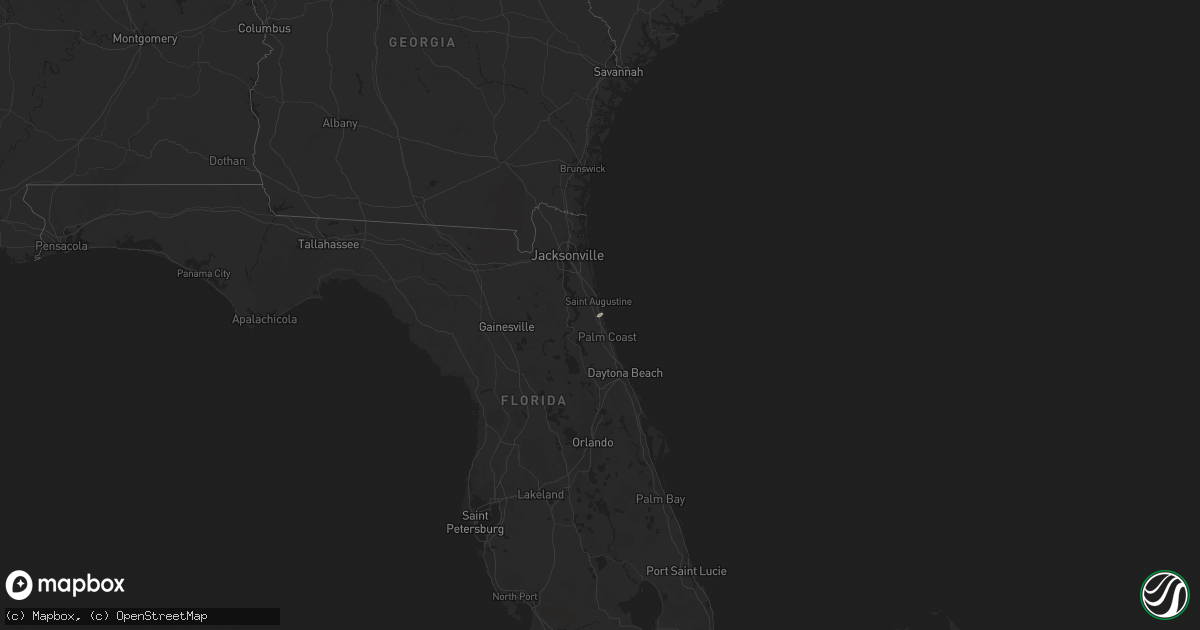 Hail map in Florida on February 10, 2023