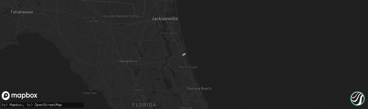 Hail map in Saint Augustine, FL on February 10, 2023
