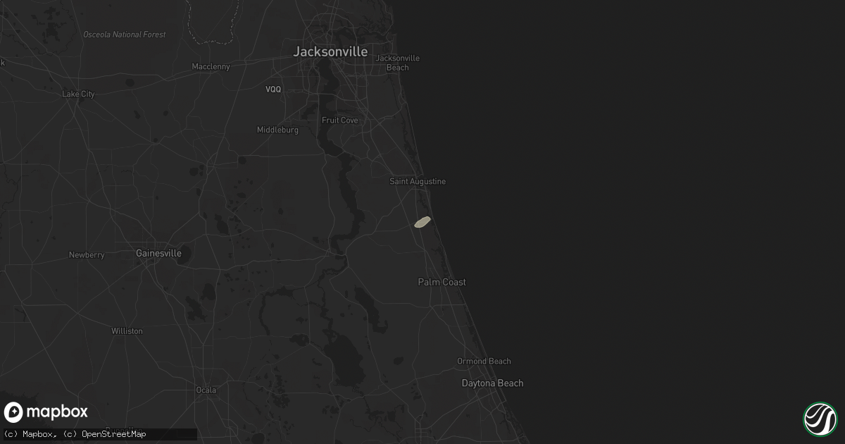 Hail map in Saint Augustine, FL on February 10, 2023