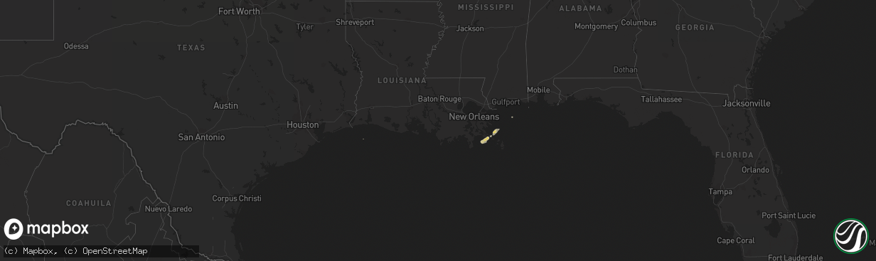 Hail map on February 11, 2014