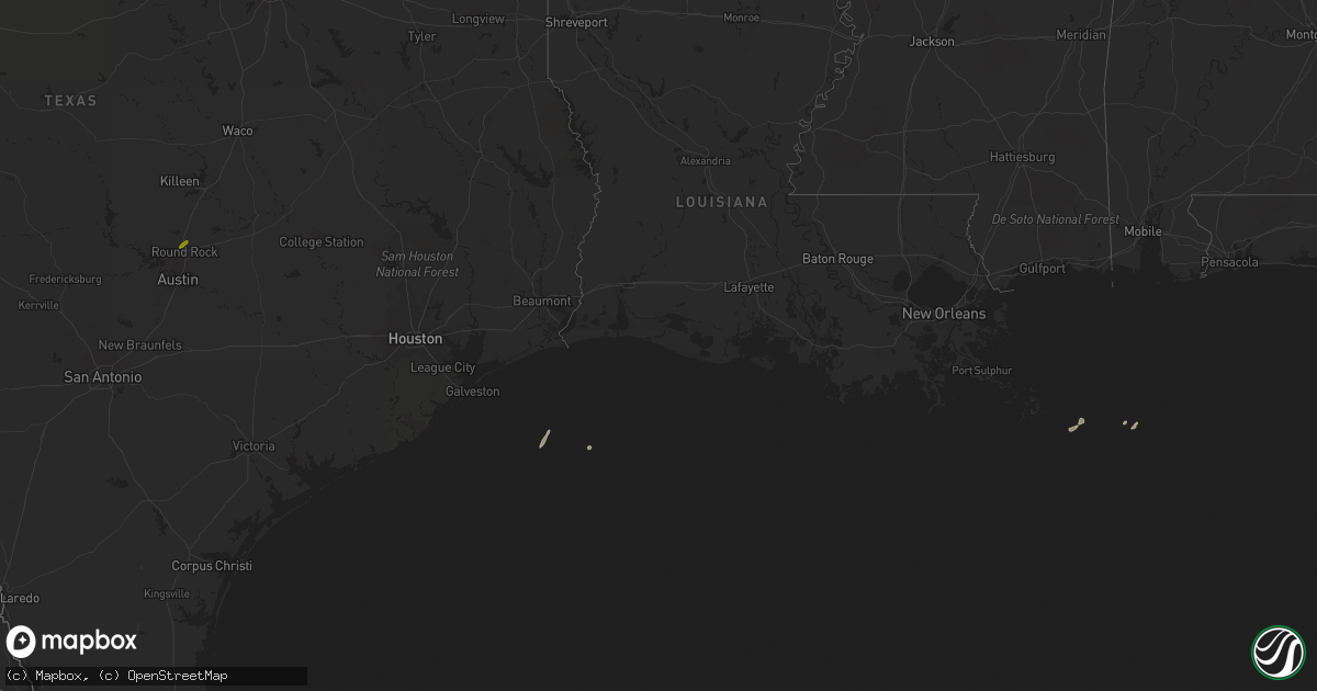 Hail map on February 11, 2018