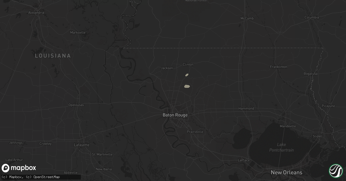 Hail map in Zachary, LA on February 11, 2021