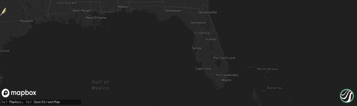 Hail map in Florida on February 11, 2025