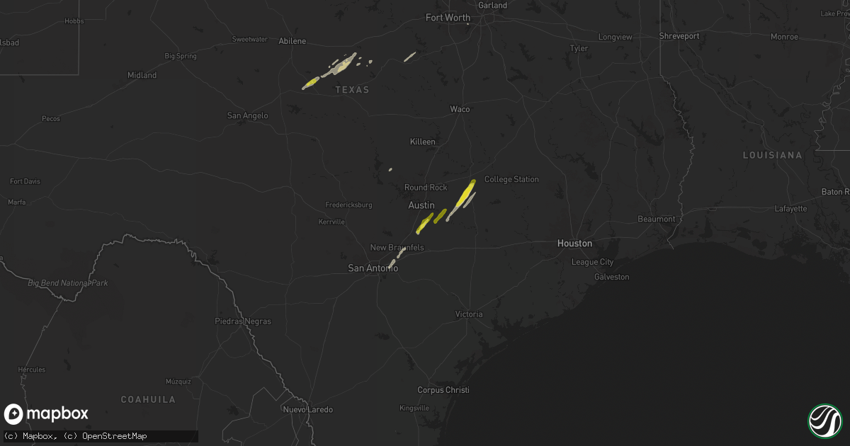 Hail map on February 11, 2025