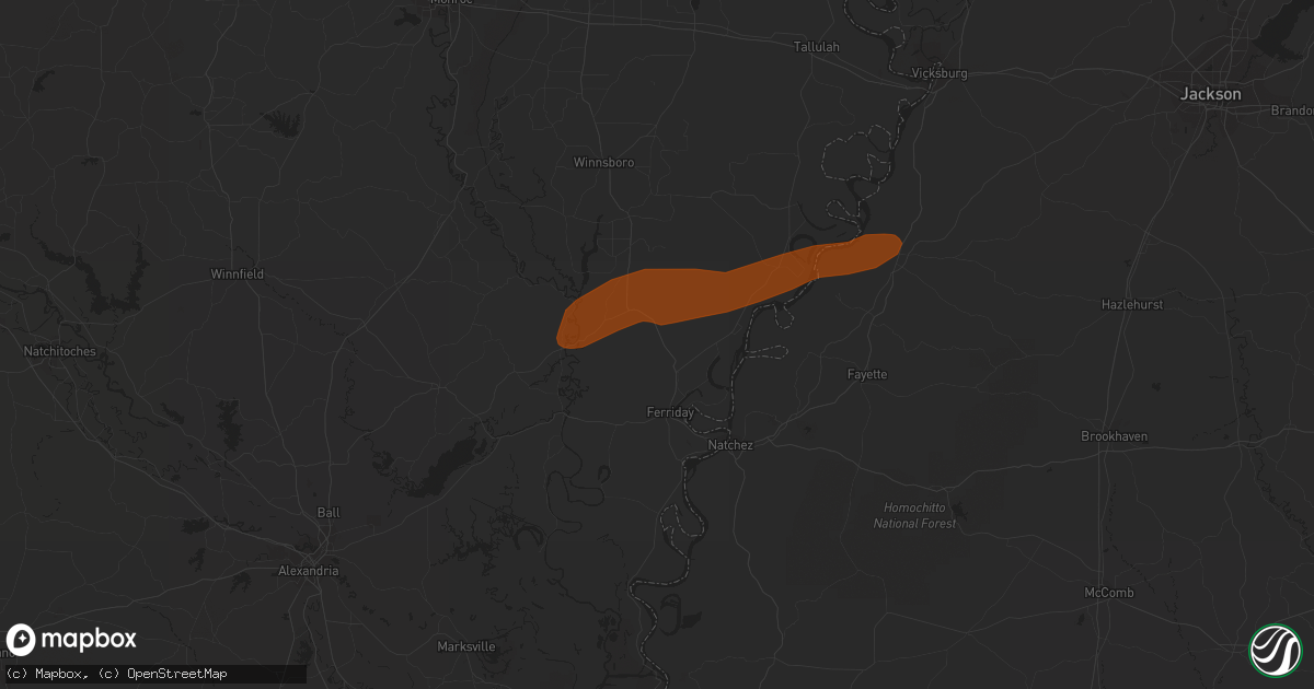 Hail map in Clayton, LA on February 12, 2013
