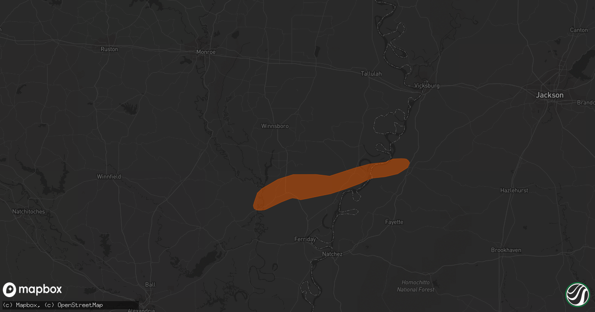 Hail map in Gilbert, LA on February 12, 2013
