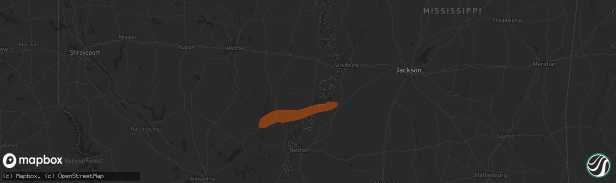 Hail map in Newellton, LA on February 12, 2013