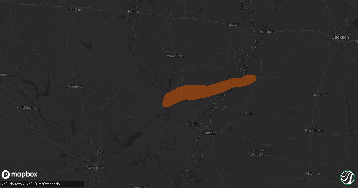 Hail map in Sicily Island, LA on February 12, 2013