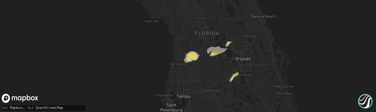 Hail map in Brooksville, FL on February 12, 2014