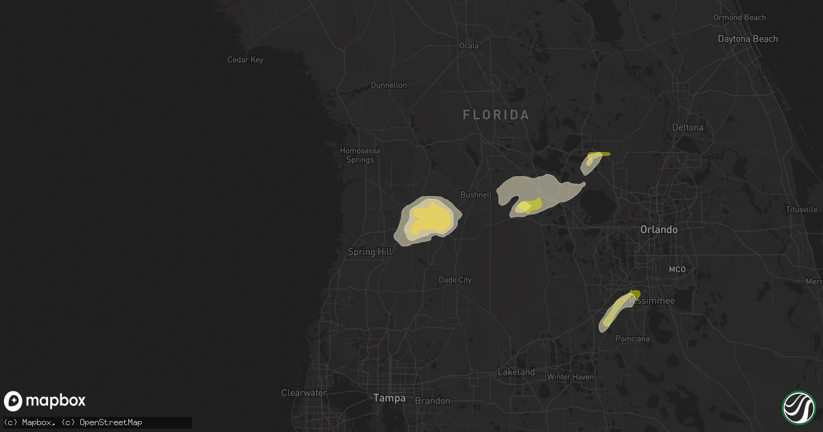Hail map in Brooksville, FL on February 12, 2014