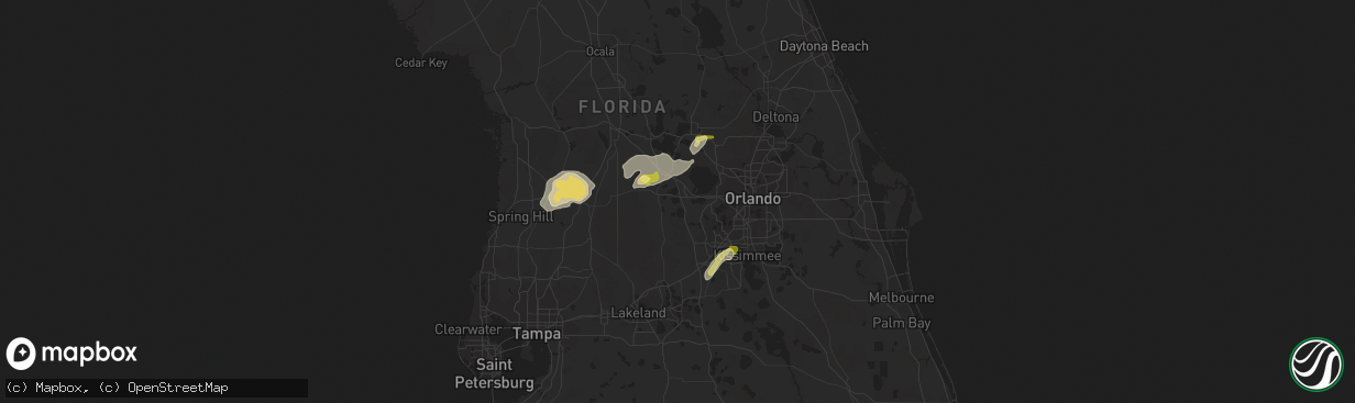 Hail map in Clermont, FL on February 12, 2014