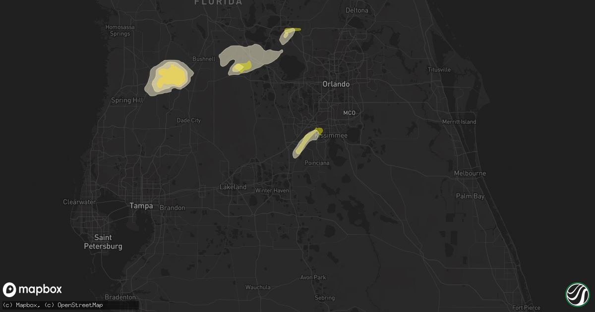 Hail map in Davenport, FL on February 12, 2014