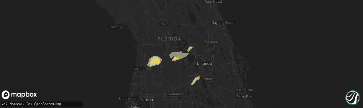 Hail map in Howey In The Hills, FL on February 12, 2014